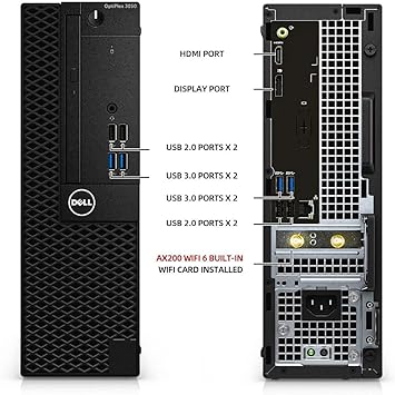 Dell OptiPlex 3050 Desktop Computers PC, Intel Core i5-7500 3.4GHz, 32GB Ram New 1TB M.2 NVMe SSD, Built-in WiFi, Bluetooth, HDMI, Dual Monitor Support, RGB Speaker,Windows 10 Pro (Renewed)