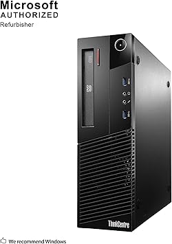 Lenovo ThinkCentre M93p Business Class Desktop, Quad Core i7 4770 3.4Ghz, 16GB DDR3 RAM, 512GB SSD Hard Drive, DVD-RW, Windows 10 Pro (Renewed)