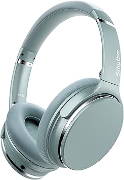 Srhythm NC25 Active Noise Cancelling Stereo Headphones Bluetooth 4.1,ANC Headset Over-Ear with Hi-Fi,Mic,50H Playtime,Voice Assistant,Low Latency Game Mode （Renewed）