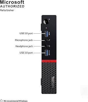 Lenovo Think Center M700 Tiny Desktop PC,Intel Quad Core I5-6500T 2.5GHz up to 3.1G,16GB,256GB SSD,WiFi,BT 4.0,HDMI,USB 3.0,DP Port,W10P64 (Renewed)