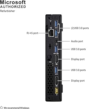 Lenovo ThinkCentre M900 Tiny Desktop Micro Tower PC (Intel Core i5-6500T, 8 GB Ram, 256 GB SSD, USB 3.0, WiFi) Windows 10 Pro (Renewed)