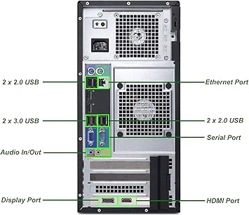 Dell Optiplex 9020 Mini Tower Desktop PC, Intel Core i7-4770-3.4 GHz, 32GB Ram, 1TB (1000GB) SSD Drive, WiFi, DVD-RW, Windows 10 Pro (Renewed)