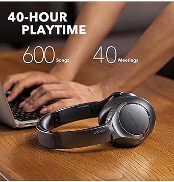 Anker Soundcore Life Q20 Hybrid Active Noise Cancelling Headphones, Wireless Over Ear Bluetooth Headphones with 40H Playtime, Hi-Res Audio, Deep Bass, Memory Foam Ear Cups and Headband (Renewed)