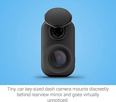 Garmin Dash Cam Mini 2, Tiny Size, 1080p and 140-degree FOV, Monitor Your Vehicle While Away w/ New Connected Features, Voice Control (Renewed)