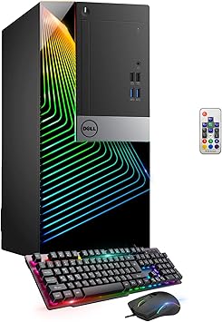 Dell OptiPlex Computer Desktop Intel Core i5-6500 Processor 3.20 GHz, 16GB RAM 512GB SSD, Windows 10 Pro Wi-Fi Gaming PC Keyboard & Mouse HDMI (Renewed), Black