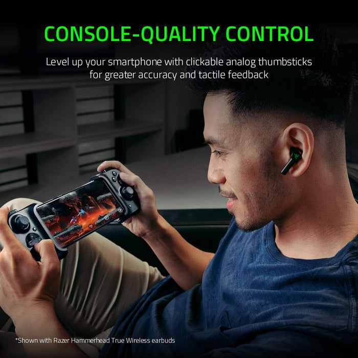 Razer Kishi Mobile Game Controller/Gamepad for Android USB-c : Xbox Game Pass Ultimate, Xcloud, Stadia, Geforce Now, Ps Remote Play – Pass Through Charging - Mobile Controller Grip Samsung and More (Renewed)