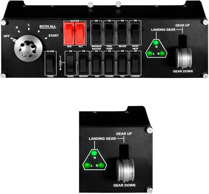 Logitech 945-000030 - G Saitek Pro Flight Switch Panel (Black) (Renewed)