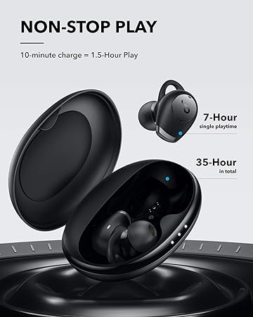 Soundcore by Anker Life A2 NC Multi-Mode Noise Cancelling Wireless Earbuds,ANC Bluetooth Earbuds with 6-Mic Clear Calls,35-Hr Playtime, and Deep Bass, Fast Charging, Transparency, and App (Renewed)