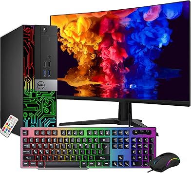 Dell Custom Built OptiPlex Computer Desktop with 27 Inch Gaming Monitor - Intel Core i5-6500