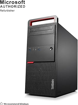 Lenovo ThinkCentre M900 Tower Desktop PC, Intel Quad Core i5-6500 up to 3.6GHz, 16G DDR4, 512G SSD, DVD, WiFi, BT 4.0, Windows 10 64 Bit-Multi-Language Supports English/Spanish/French(Renewed)