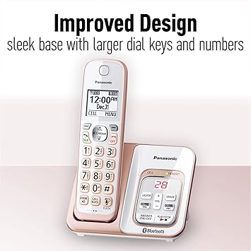 Panasonic KX-TGD562G Link2Cell Bluetooth Cordless Phone with Voice Assist and Answering Machine - 2 Handsets