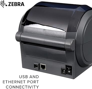 Zebra GX420t Monochrome Desktop Direct Thermal/Thermal Transfer Label Printer with Fast Ethernet Technology, 6 in/s Print Speed, 203 dpi Print Resolution, 4.09" Print Width, 100-240V AC