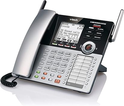 VTech CM18445 Main Console - DECT 6.0 4-Line Expandable Small Business Office Phone with Answering System