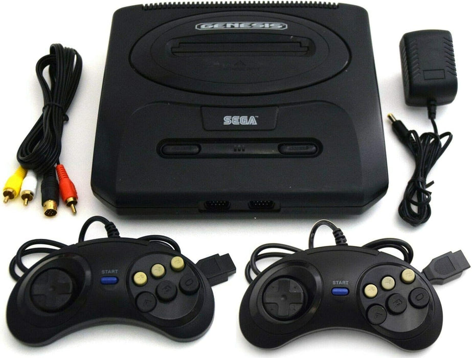 SEGA Genesis 2 Slim MK-1631 Video Game System Bundle with TWO Controllers Classic 2nd Generation (Renewed)