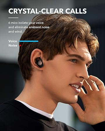 Soundcore by Anker Life A2 NC Multi-Mode Noise Cancelling Wireless Earbuds,ANC Bluetooth Earbuds with 6-Mic Clear Calls,35-Hr Playtime, and Deep Bass, Fast Charging, Transparency, and App (Renewed)