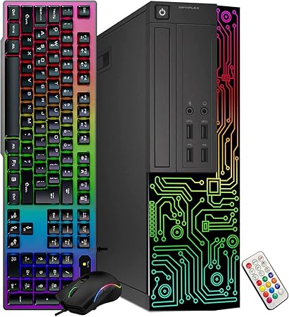 Dell Gaming OptiPlex Desktop RGB Computer PC, Intel Core i5, Windows 10 Pro