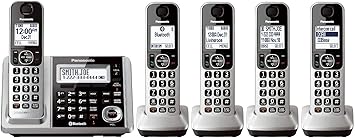 Panasonic KX-TGF375S DECT 5-Handset Landline Telephone