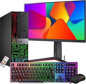 Dell Custom Built OptiPlex Computer Desktop with 27 Inch Gaming Monitor - Intel Core i5-6500