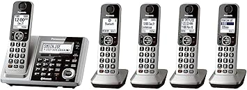 Panasonic KX-TGF375S DECT 5-Handset Landline Telephone