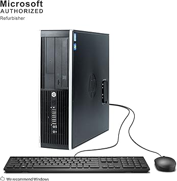 HP Elite Desktop Computer Package - Windows 10 Professional, Intel Quad Core i5 3.2GHz, 8GB RAM, 500GB HDD, 22 LCD Monitor, Keyboard, Mouse, WiFi, Microsoft Authorized Refurbished PC (Renewed)