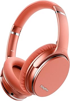 Srhythm NC35 Noise Cancelling Headphones Wireless Bluetooth 5.0,Fast Charge Over-Ear Lightweight Headset with Microphones,Mega Bass 50+ Hours’ Playtime (Renewed)