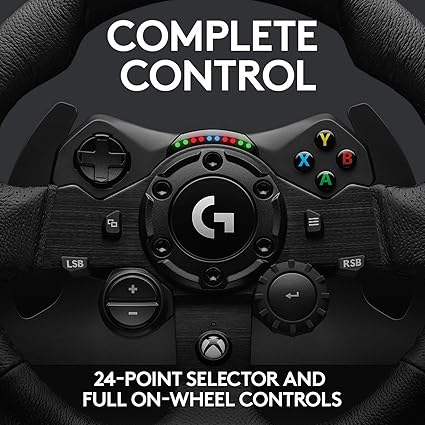 Logitech G923 Racing Wheel and Pedals for Xbox X|S, Xbox One and PC (Renewed)