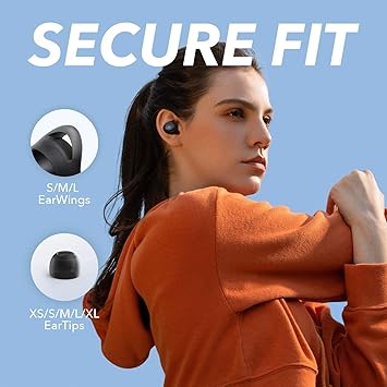 Soundcore by Anker Life A1 True Wireless Earbuds, Powerful Customized Sound, 35H Playtime, Wireless Charging, USB-C Fast Charge, IPX7 Waterproof, Button Control, Bluetooth Earbuds, Commute, Sports (Renewed)