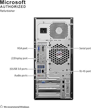 Lenovo ThinkCentre M900 Tower Desktop PC, Intel Quad Core i5-6500 up to 3.6GHz, 16G DDR4, 512G SSD, DVD, WiFi, BT 4.0, Windows 10 64 Bit-Multi-Language Supports English/Spanish/French(Renewed)