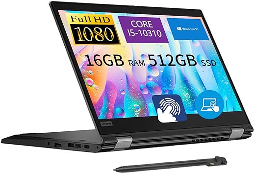 Lenovo ThinkPad L13 Yoga Gen 2 13.3" Touchscreen FHD 2-in-1 Business Laptop, Intel Core i5-1145G7 up to 4.4GHz, 16GB DDR4 RAM, 512GB SSD, Backlit Keyboard, WiFi, Windows 10 Pro