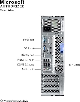 Lenovo ThinkCentre M82 SFF Business Desktop Computer, Intel Core i5-3470 Quad-Core Processor 3.6GHz, 16GB RAM, 2TB HDD, DVD RW, USB, WIFI, Windows 10 Professional (Renewed)