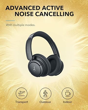 Soundcore by Anker Life Q35 Multi Mode Active Noise Cancelling Headphones, Bluetooth Headphones  Black