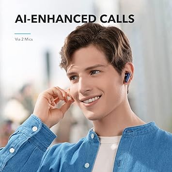 soundcore by Anker P20i True Wireless Earbuds, 10mm Drivers with Big Bass, Bluetooth 5.3, 30H Long Playtime, IPX5 Water-Resistant, 2 Mics for AI Clear Calls, 22 Preset EQs (Renewed)