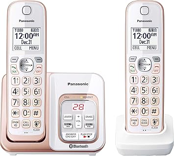 Panasonic KX-TGD562G Link2Cell Bluetooth Cordless Phone with Voice Assist and Answering Machine - 2 Handsets