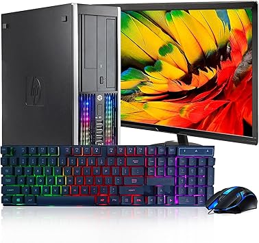 HP RGB Gaming Desktop Computer, Intel Quad Core I7  Black