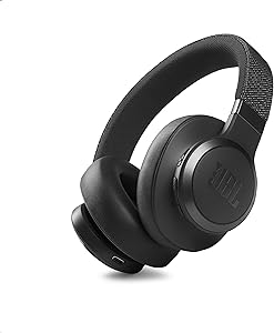 JBL Live 660NC Wireless Over-Ear Noise Cancelling Bluetooth Headphones, Up to 50 Hours of Playtime - Black (Renewed)