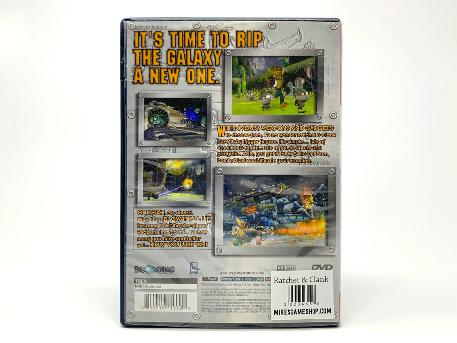 Sony Ratchet & Clank - PlayStation 2 | Classic Action-Adventure Game, Platforming, Unique Weapons, and Exciting Gameplay