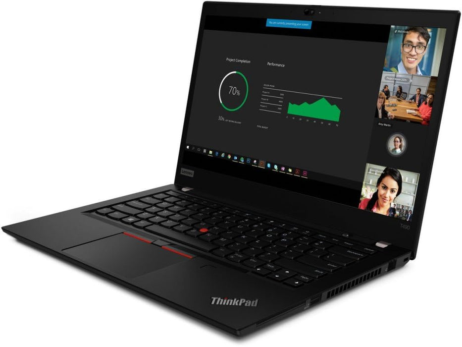 Lenovo ThinkPad T490 14" HD Laptop | Intel Core i5-8365U, 16GB RAM, 512GB SSD, Windows 10 Pro, Backlit Keyboard, Long Battery Life, Lightweight Business Laptop