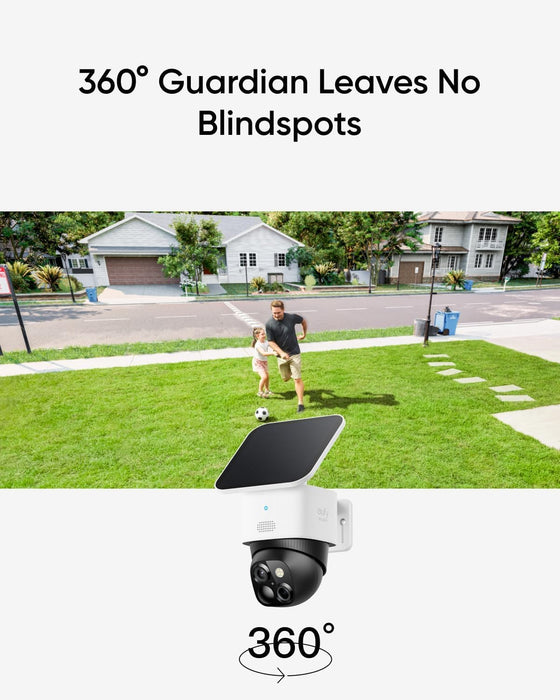 eufy Security SoloCam S340 | 2K Wireless Outdoor Camera with Solar Power, AI Human Detection, Night Vision, and 8GB Local Storage