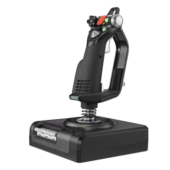 Logitech G X52 Pro Flight Control System | Precision Joystick with Dual-Spring Centering, LCD Display, and 16 Programmable Buttons