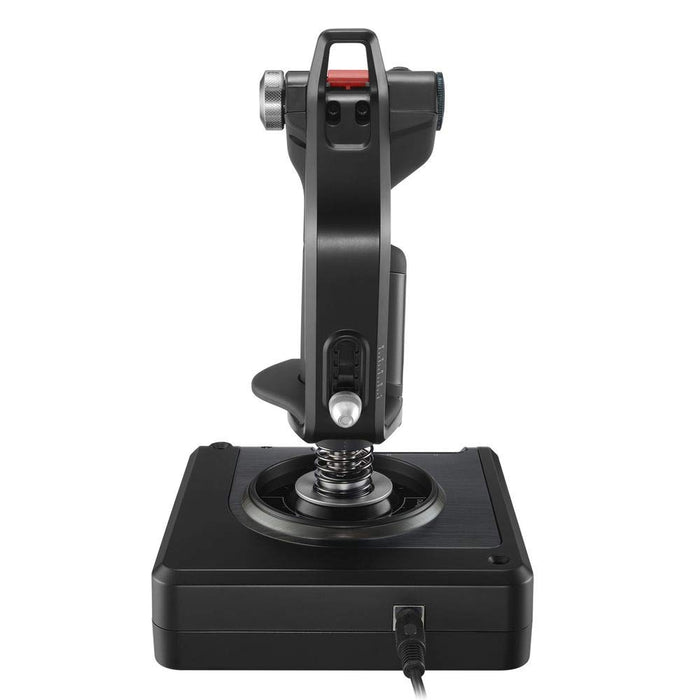 Logitech G X52 Pro Flight Control System | Precision Joystick with Dual-Spring Centering, LCD Display, and 16 Programmable Buttons