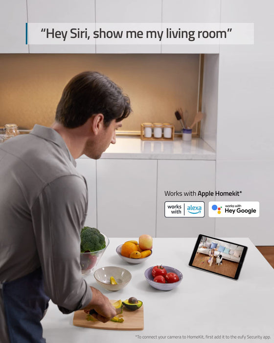 eufy Security 2K Indoor Cam Pan & Tilt | AI Motion Tracking, Night Vision, Two-Way Audio, and Smart Home Integration
