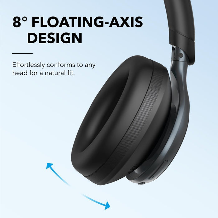 Soundcore by Anker, Space One, Active Noise Cancelling Headphones, 2X Stronger Voice Reduction, 40H ANC Playtime, App Control, LDAC Hi-Res, Comfortable Fit,Clear Calls,Bluetooth 5.3(Renewed)