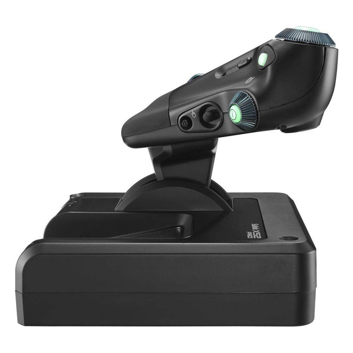 Logitech G X52 Pro Flight Control System | Precision Joystick with Dual-Spring Centering, LCD Display, and 16 Programmable Buttons